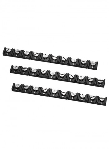 30-Piece Cold Shoe Mount Adapter Set With 1/4" Mounting Screw 2.2x2x0.9cm Black