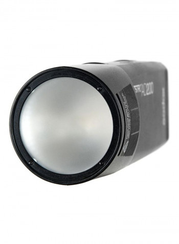 H200R Ring Flash Head With Spiral Tube 7.8x7x7.8centimeter Black