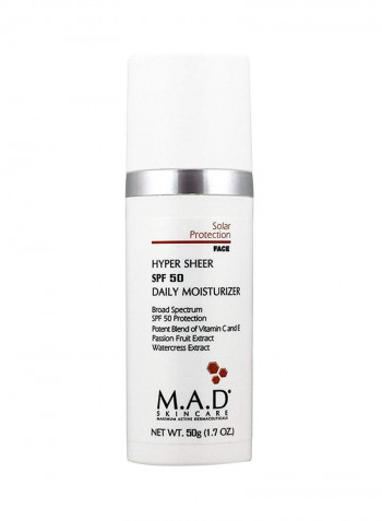 Hyper Sheer SPF 50 Daily Moisturizer 1.7ounce