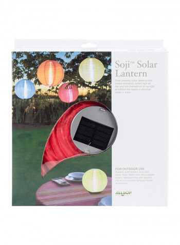 Original Soji Solar Lantern Red 10inch