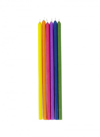 12-Piece Birthday Candles Set Multicolour 5.9inch