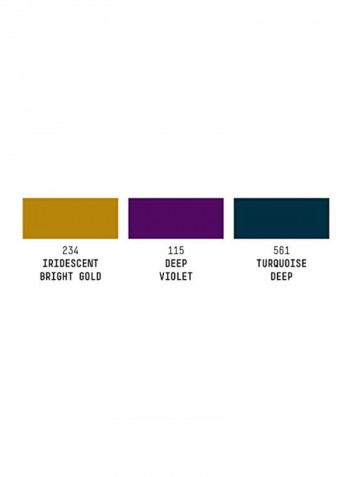 طقم حبر أكريليك إنك للصب مكون من 4 قطع Bright Gold/deep Violet/turquoise Deep