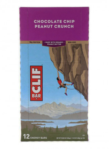 Pack Of 12 Chocolate Chip Peanut Crunch Protein Bar