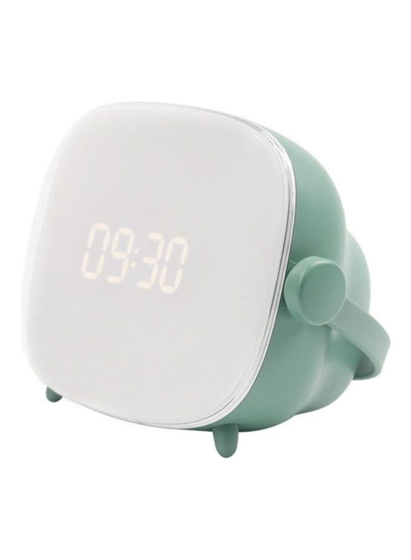 LED Eye Protection Clock Lamp Night Light Green/White 17x12x14cm