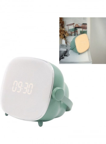 LED Eye Protection Clock Lamp Night Light Green/White 17x12x14cm