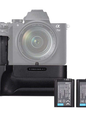 Vertical Battery Grip Replacement Camera Grip With NP-FW50 Battery For Sony DSLR Camera Black