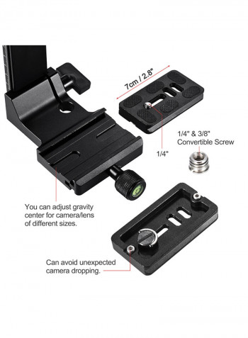 Panoramic Gimbal Tripod Head Black