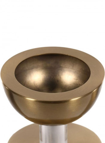 Semi Spherical Candle Holder Gold 9 x 9 x 31.5centimeter