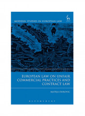 European Law On Unfair Commercial Practices And Contract Law Hardcover