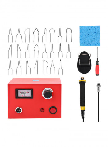 Multi-Functional Electric Pyrography Machine Set Red/Black