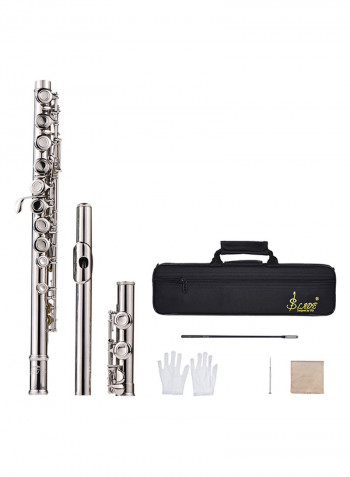 Silver Plated Cupronickel 16-Holes C-Key Western Concert Flute Kit