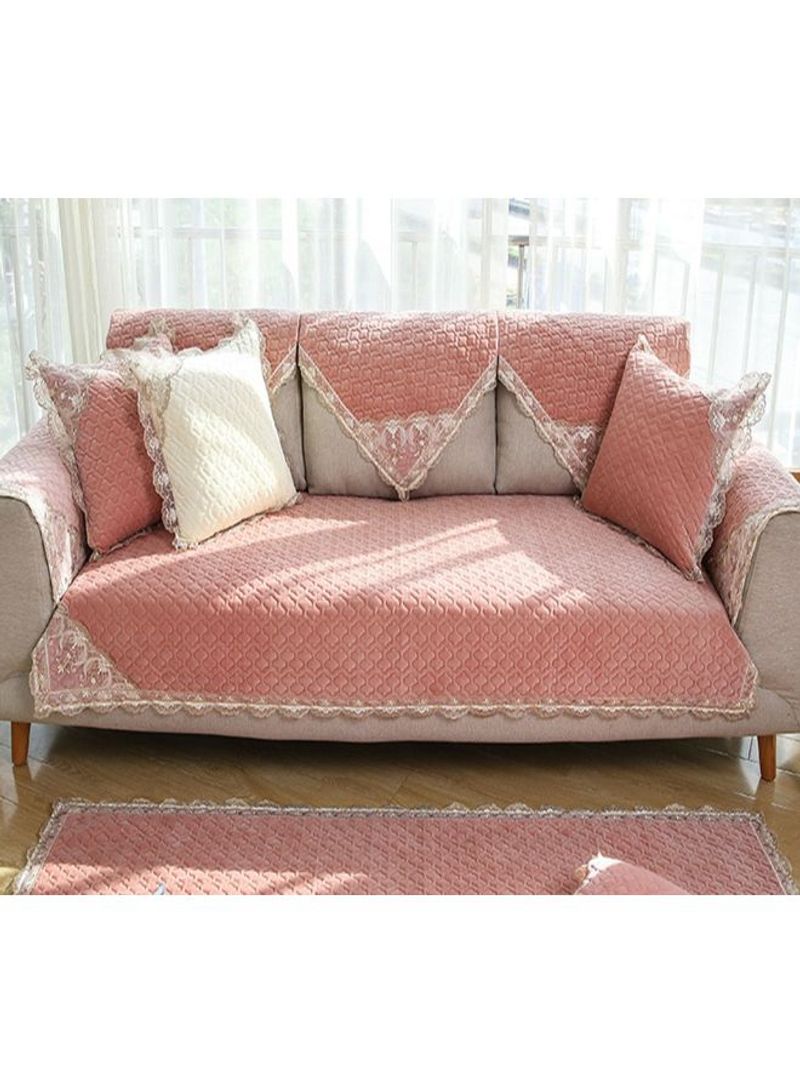European Style Sofa Slipcover Peach 110 x 180centimeter