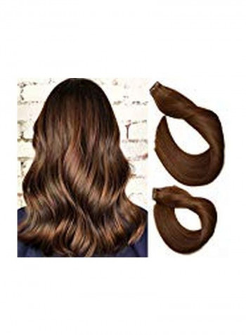 20-Piece Straight And Long Hair Extension Set Brown 22inch