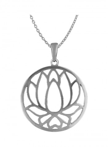 Cut Out Lotus Pendant Necklace