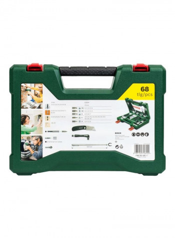 Pack Of 68 V-Line Drill Set Silver/Grey/Black