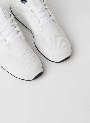 Stylish Lace-Up Sneakers White