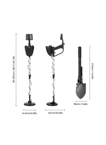 KKmoon Children Underground Metal Detector Gold Detectors Treasure Hunter Tracker Seeker Metal Circuit Detector Black 54.00x11.00x22.00cm