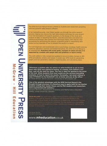 Spss Survival Manual Paperback English by Julie Pallant - 16-Apr-2016