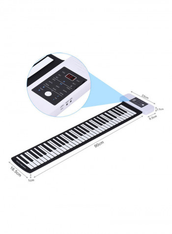 Portable Silicon 61 Keys Hand Roll Up Piano