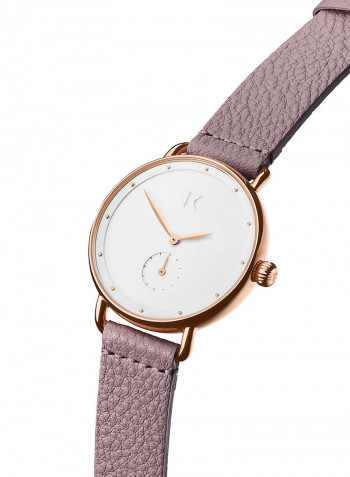 Women's Leather Analog Wrist Watch D-FR01-RGPU