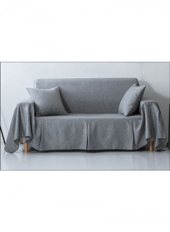 Anti-Slip Brief Design Sofa Slipcover Grey