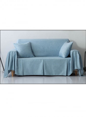 Brief Design Anti-Slip Sofa Slipcover Blue