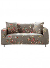 Flower Pattern Breathable Sofa Slipcover Grey reviews Flower Pattern Breathable Sofa Slipcover Grey
