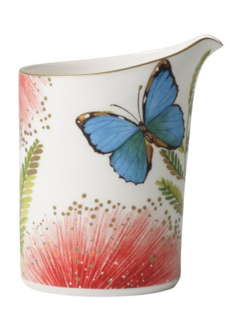 Porcelain Amazonia Milk Jug White/Blue/Red 220ml