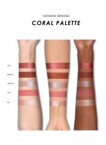 Coral Eyeshadow Palette Pink/Beige/Purple