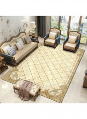 Printed Carpet Beige 120x160cm