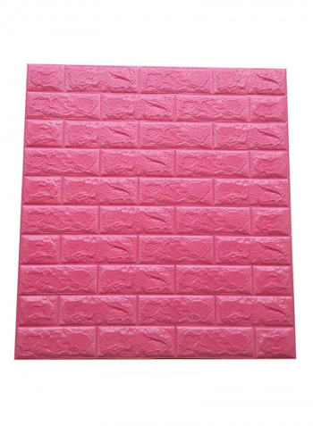 3D Brick Shaped  Waterproof Wallpaper Pink
