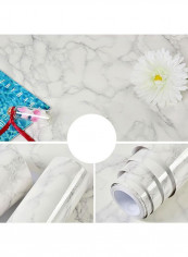 Imitation Marble Retro Wall Sticker White 60 x 90cm