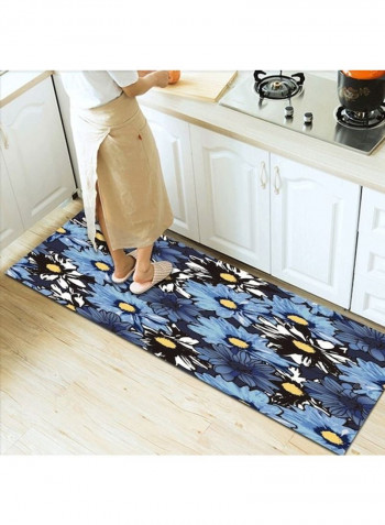 Modern Simple Floral Print Anti-Skidding Versatile Carpet Multicolour 120x160cm