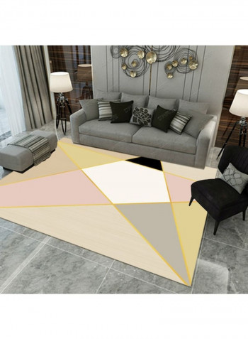 Nordic Style Colourful Geometry Print Anti-Slip Floor Mat Multicolour 120 x 160cm