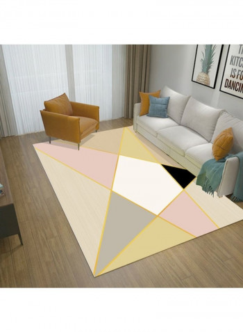 Nordic Style Colourful Geometry Print Anti-Slip Floor Mat Multicolour 120 x 160cm