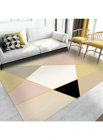 Nordic Style Colourful Geometry Print Anti-Slip Floor Mat Multicolour 120 x 160cm