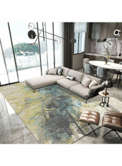 Simple Fresh Style Print Non-Slip Floor Mat Multicolour 120x160cm