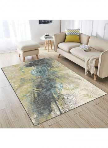 Simple Fresh Style Print Non-Slip Floor Mat Multicolour 120x160cm