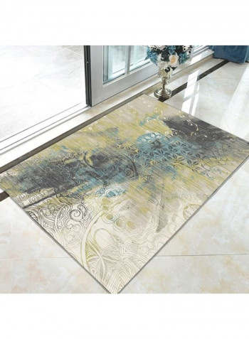Simple Fresh Style Print Non-Slip Floor Mat Multicolour 120x160cm