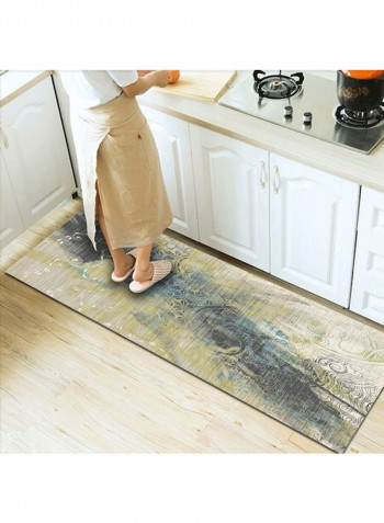 Simple Fresh Style Print Non-Slip Floor Mat Multicolour 120x160cm