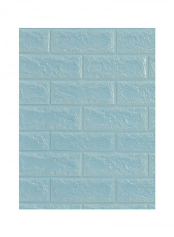 1 Piece Brick Shaped 3D Wall Sticker Blue 60 X 90cm