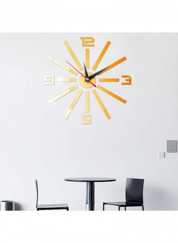 Creative Clock Wall Sticker Gold