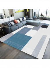 Modern Style Colorblocks Non-Slip Floor Mat Multicolour 120x160cm