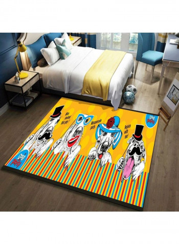 Cartoon Lovely Animals Patterned Rectangle Floor Rug Multicolour 120x160cm