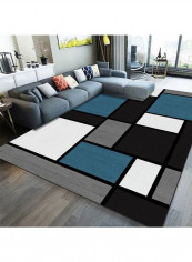 Modern Nordic Colorblock Anti-Slip Floor Rug Multicolour 120 x 160cm