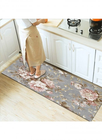 Modern Simple Flowers Patterned Anti-Skidding Floor Rug Multicolour 120x160cm