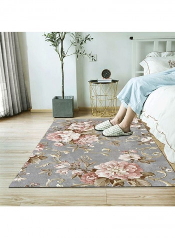 Modern Simple Flowers Patterned Anti-Skidding Floor Rug Multicolour 120x160cm