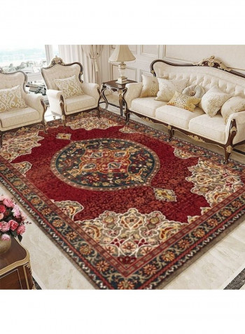 Retro Style Rectangle Shaped Soft Floor Rug Multicolour 120x160cm