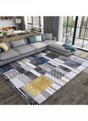 Vintage Ethnic Style Bedroom Anti-Slip Carpet Multicolour 120 x 160cm