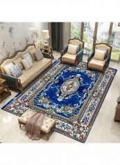 Floral Pattern Carpet Blue/Brown 120x160cm